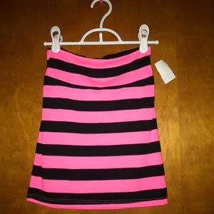 NWT hot pink striped skirt
